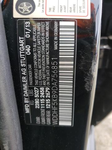 Photo 10 from auction – 2013 MERCEDES-BENZ E 350 with VIN WDDHF5KB9DA756851