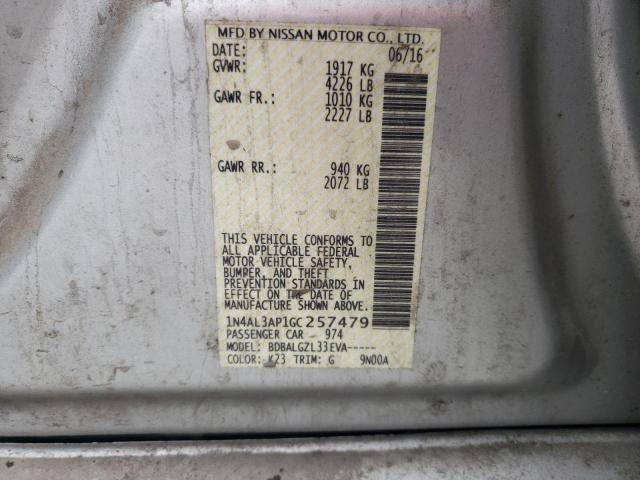 Photo 10 from auction – 2016 NISSAN ALTIMA 2.5 with VIN 1N4AL3AP1GC257479