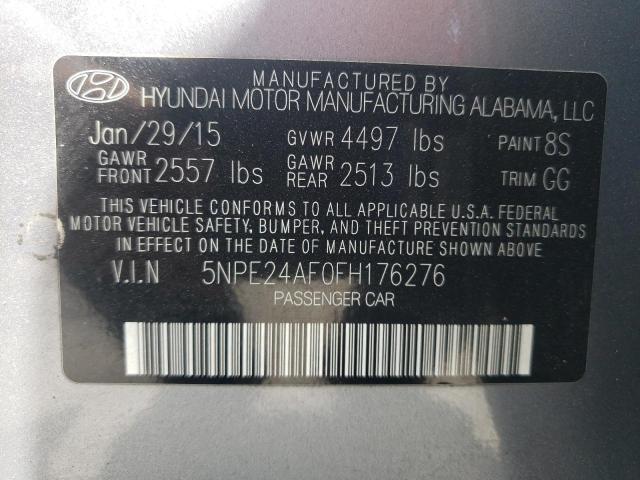 Photo 10 from auction – 2015 HYUNDAI SONATA SE with VIN 5NPE24AF0FH176276