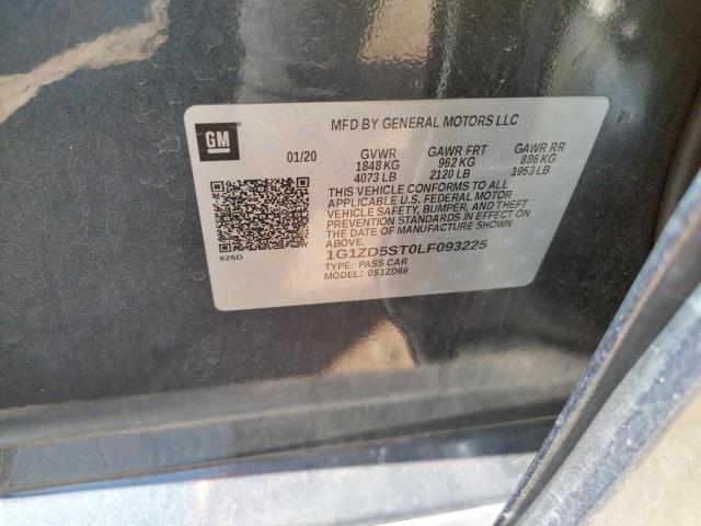 Photo 10 from auction – 2020 CHEVROLET MALIBU LT with VIN 1G1ZD5ST0LF093225