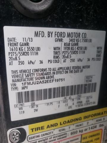 Photo 10 from auction – 2014 FORD EXPEDITION with VIN 1FMJU2A52EEF19751