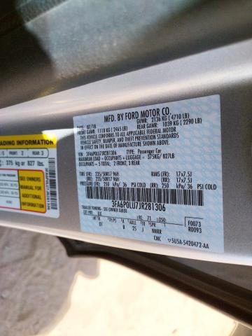 Photo 10 from auction – 2018 FORD FUSION SE with VIN 3FA6P0LU7JR281306