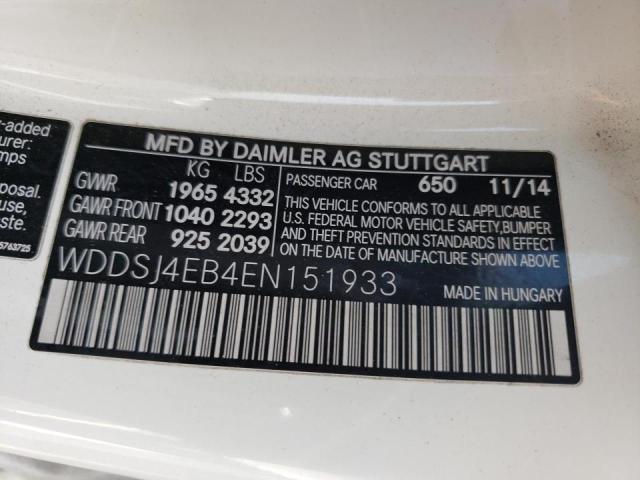 Photo 10 from auction – 2014 MERCEDES-BENZ CLA 250 with VIN WDDSJ4EB4EN151933