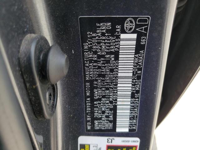 Photo 10 from auction – 2013 TOYOTA COROLLA with VIN 2T1BU4EE1DC999295