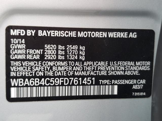 Photo 10 from auction – 2015 BMW ALPINA B6 with VIN WBA6B4C59FD761451