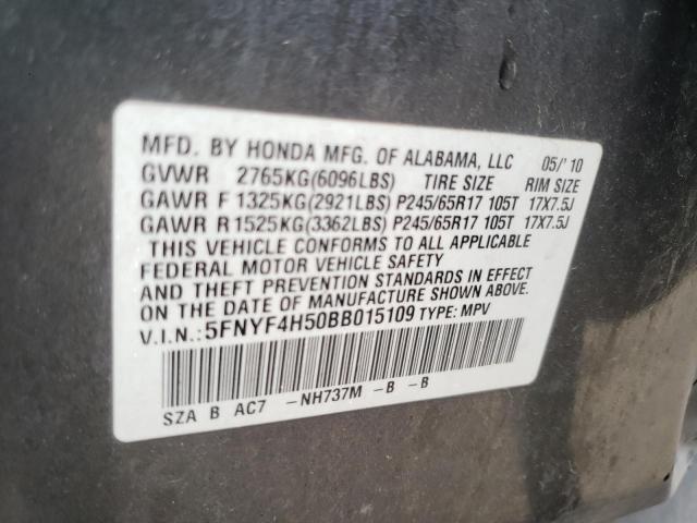 Photo 10 from auction – 2011 HONDA PILOT EXL with VIN 5FNYF4H50BB015109