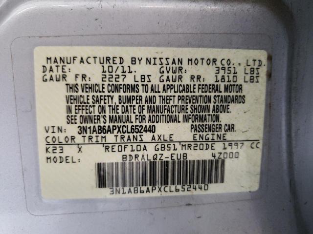 NISSAN SENTRA 2.0 2012 with VIN 3N1AB6APXCL652440 - Photo from auction