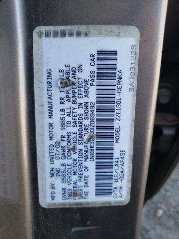 Photo 10 from auction – 2003 TOYOTA COROLLA CE with VIN 1NXBR32E33Z069492
