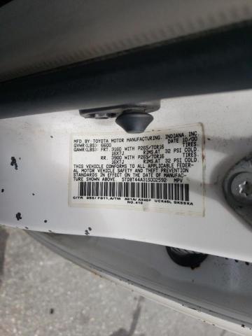 Photo 10 from auction – 2001 TOYOTA SEQUOIA SR with VIN 5TDBT44A31S002592
