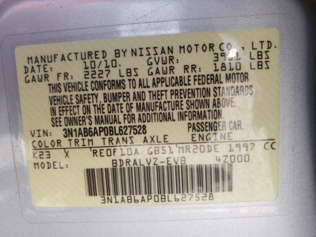 Photo 10 from auction – 2011 NISSAN SENTRA 2.0 with VIN 3N1AB6AP0BL627528