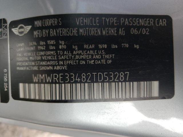 Photo 10 from auction – 2002 MINI COOPER with VIN WMWRE33482TD53287