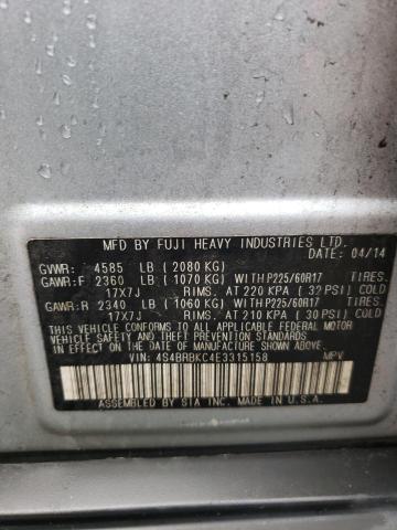 Снимка 10 от търг – 2014 SUBARU OUTBACK 2. с VIN 4S4BRBKC4E3315158