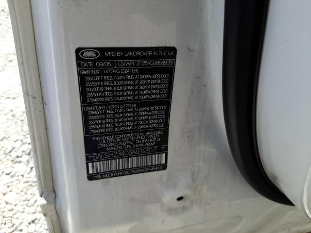 LAND ROVER RANGE ROVE 2006 with VIN SALSH23406A919617 - Photo from auction