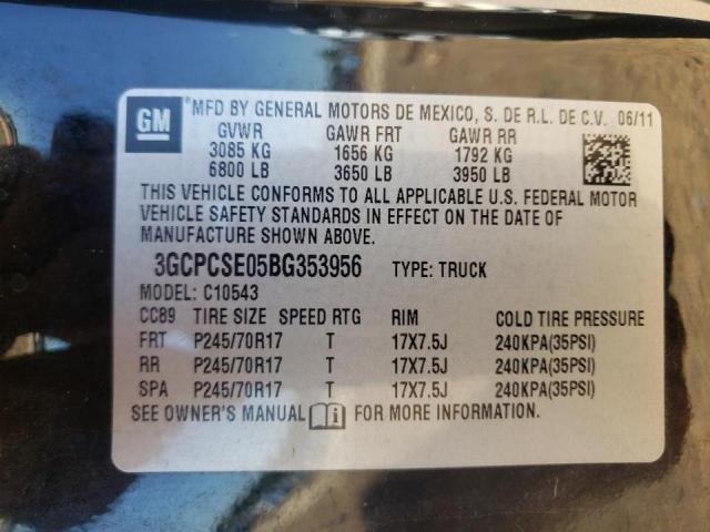 Photo 10 from auction – 2011 CHEVROLET SILVERADO with VIN 3GCPCSE05BG353956