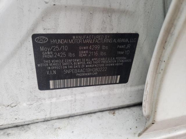 Photo 10 from auction – 2011 HYUNDAI SONATA GLS with VIN 5NPEB4AC1BH080222