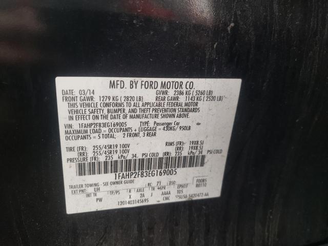 Photo 10 from auction – 2014 FORD TAURUS LIM with VIN 1FAHP2F83EG169005