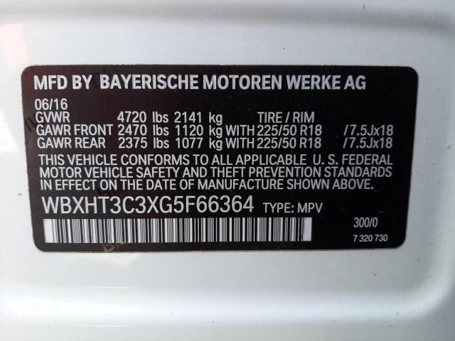 Photo 10 from auction – 2016 BMW X1 XDRIVE2 with VIN WBXHT3C3XG5F66364