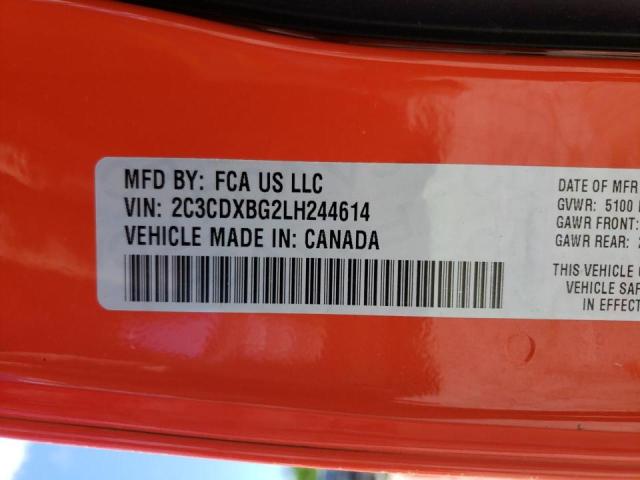 Photo 10 from auction – 2020 DODGE CHARGER SX with VIN 2C3CDXBG2LH244614