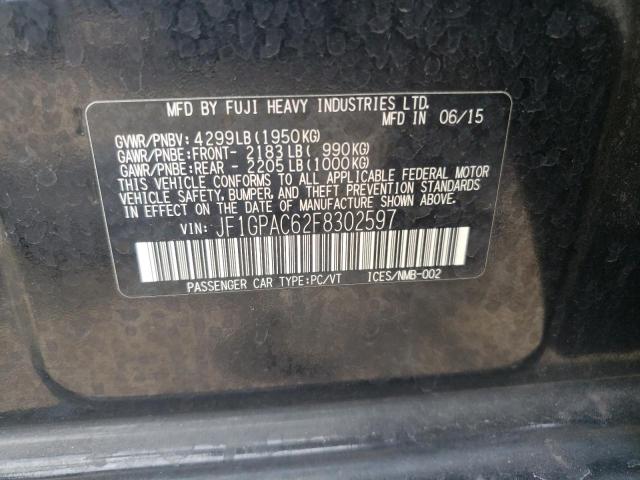 Photo 10 from auction – 2015 SUBARU IMPREZA PR with VIN JF1GPAC62F8302597