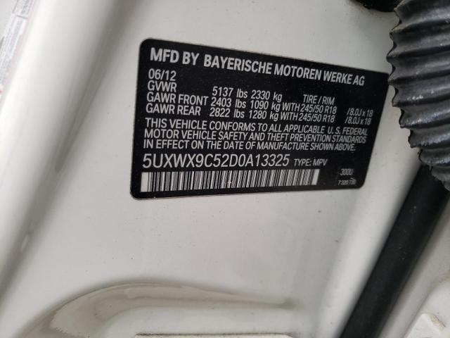 Photo 10 from auction – 2013 BMW X3 XDRIVE2 with VIN 5UXWX9C52D0A13325