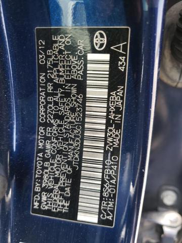 Photo 10 from auction – 2012 TOYOTA PRIUS with VIN JTDKN3DU3C1523746