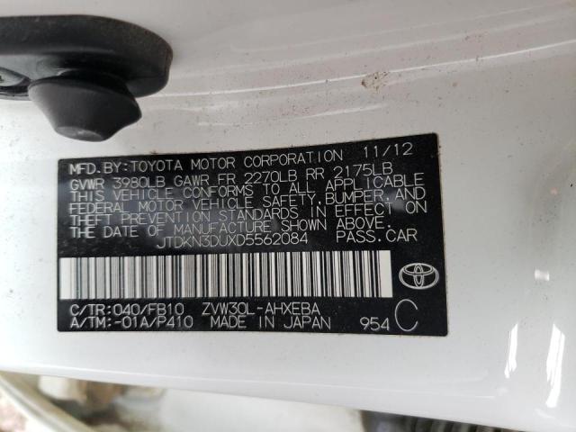 Photo 10 from auction – 2013 TOYOTA PRIUS with VIN JTDKN3DUXD5562084
