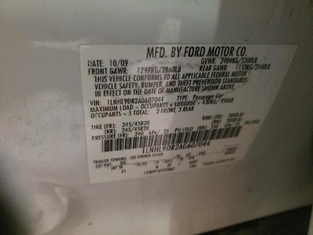 Photo 10 from auction – 2010 LINCOLN MKS with VIN 1LNHL9DR2AG607044