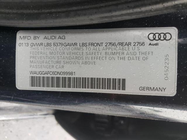 Photo 10 from auction – 2013 AUDI A6 PREMIUM with VIN WAUGGAFC6DN099981