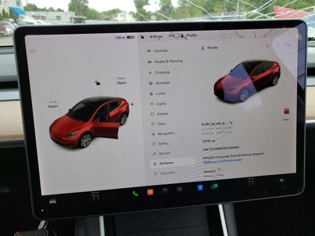 Photo 8 from auction – 2020 TESLA MODEL Y with VIN 5YJYGDEE4LF030456