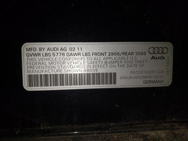 Photo 10 from auction – 2011 AUDI A8 QUATTRO with VIN WAUAVAFD9BN016397
