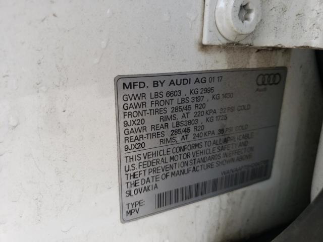 Photo 10 from auction – 2017 AUDI Q7 PRESTIG with VIN WA1VAAF73HD041766