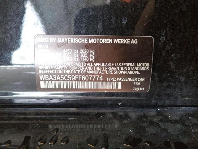 Photo 10 from auction – 2015 BMW 328 I with VIN WBA3A5C59FF607774