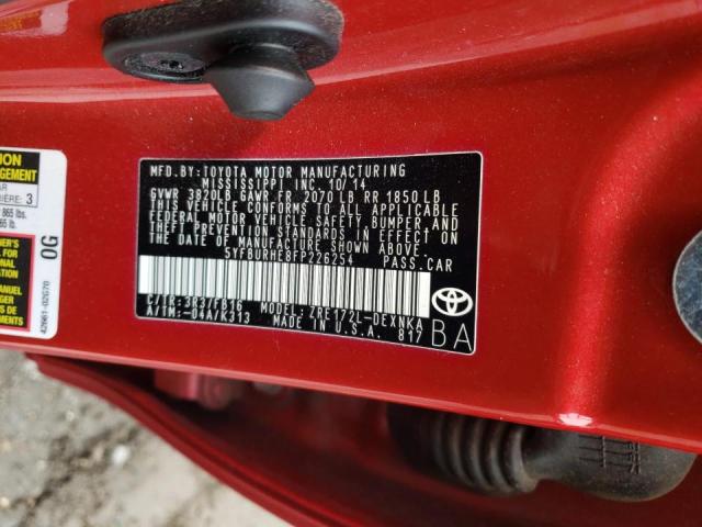 Photo 10 from auction – 2015 TOYOTA COROLLA L with VIN 5YFBURHE8FP226254