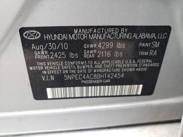 Photo 10 from auction – 2011 HYUNDAI SONATA SE with VIN 5NPEC4AC8BH142454