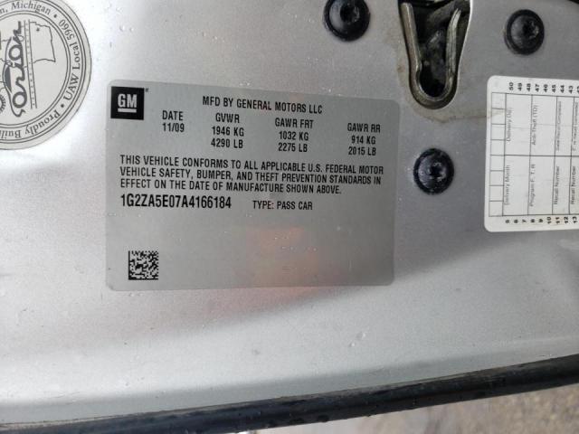 Photo 10 from auction – 2010 PONTIAC G6 with VIN 1G2ZA5E07A4166184