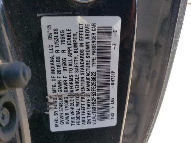 Photo 10 from auction – 2015 HONDA CIVIC LX with VIN 19XFB2F52FE258622