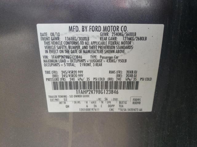 Photo 10 from auction – 2011 FORD TAURUS SHO with VIN 1FAHP2KT9BG123846