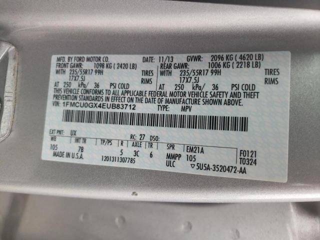 Photo 10 from auction – 2014 FORD ESCAPE SE with VIN 1FMCU0GX4EUB83712
