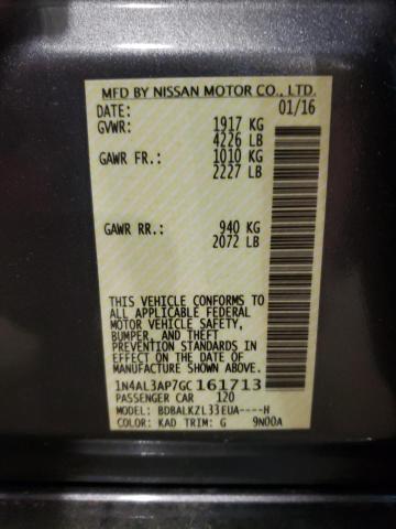 Photo 10 from auction – 2016 NISSAN ALTIMA 2.5 with VIN 1N4AL3AP7GC161713