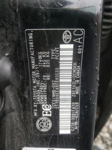 Photo 10 from auction – 2011 TOYOTA COROLLA BA with VIN 2T1BU4EEXBC693533