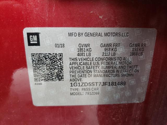 Photo 10 from auction – 2018 CHEVROLET MALIBU LT with VIN 1G1ZD5ST7JF181489