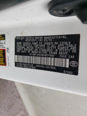 Photo 10 from auction – 2011 TOYOTA CAMRY BASE with VIN 4T1BF3EK0BU607896