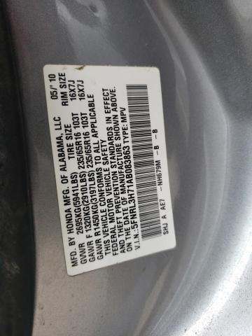 Photo 10 from auction – 2010 HONDA ODYSSEY EX with VIN 5FNRL3H71AB083863