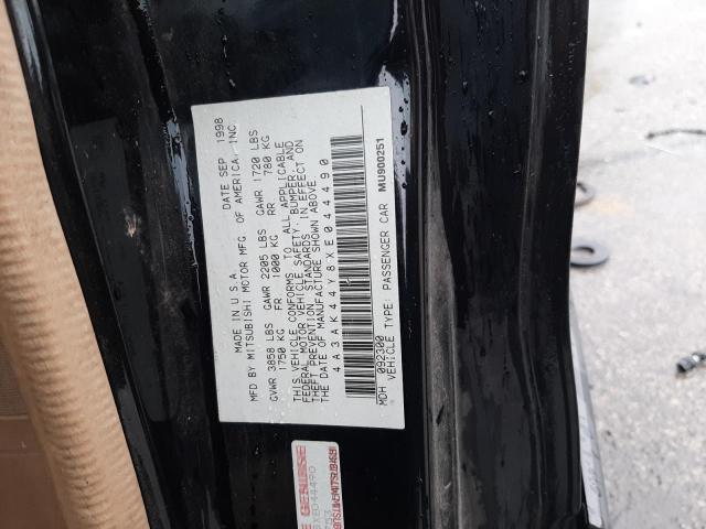 Photo 10 from auction – 1999 MITSUBISHI ECLIPSE with VIN 4A3AK44Y8XE044490