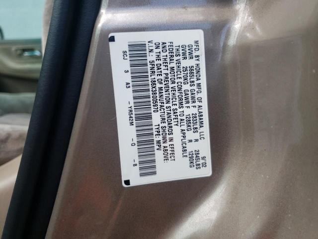 Photo 10 from auction – 2003 HONDA ODYSSEY EX with VIN 5FNRL186X3B005970