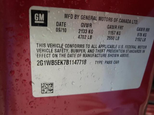 Photo 10 from auction – 2011 CHEVROLET IMPALA LT with VIN 2G1WB5EK7B1147718