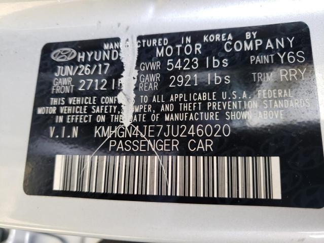 Photo 10 from auction – 2018 GENESIS G80 BASE with VIN KMHGN4JE7JU246020