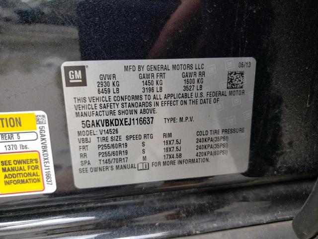 Photo 10 from auction – 2014 BUICK ENCLAVE with VIN 5GAKVBKDXEJ116637
