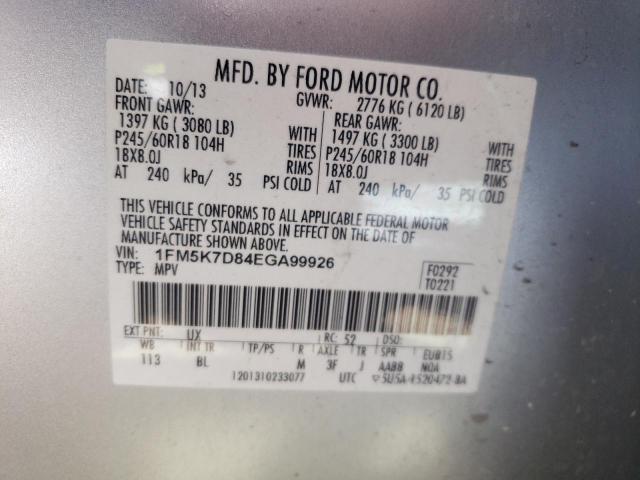 Photo 10 from auction – 2014 FORD EXPLORER X with VIN 1FM5K7D84EGA99926