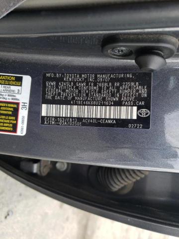 Photo 10 from auction – 2008 TOYOTA CAMRY CE with VIN 4T1BE46K68U211634